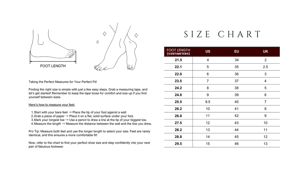 Shoe size chart with foot length measurements and conversion guide on a white background, kang seoryun,namiiman, namiizme, us4 to us15,  eu34-eu46, uk2-uk13, extended size heels, plus size shoes, heels for men