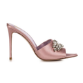Women Hot Sale Shiny Rhinestone Slip on Stilettos Mules Luxury Elegant High Heels Ladies Jeweled Party Evening Shoes High Heel Pumps Plus Size Extended Size Heels US4 to US15 Kang Seoryun Namiiman Namiizme