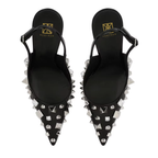 Gems Stone Women Shoes Spiky Heels Studded Slingback High Heel Pumps Plus Size Extended Size Heels US4 to US15 Kang Seoryun Namiiman Namiizme